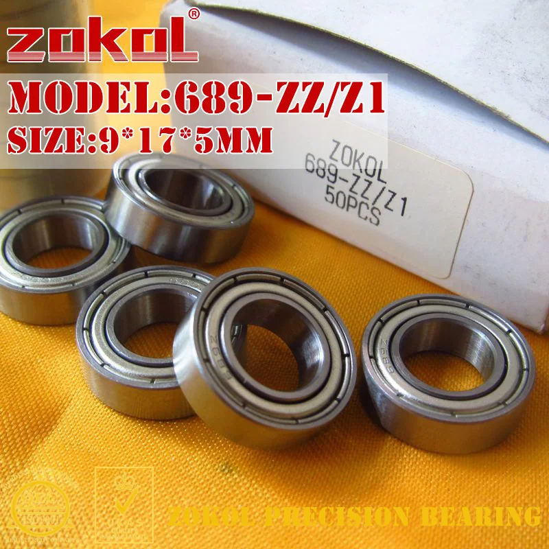 Подшипник zokol 689 ZZ 2RS Z1 689RS P5Z4 миниатюрный шариковый подшипник с глубоким жёлобом 9*17*5 мм