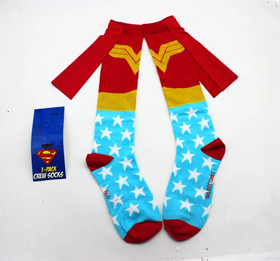 Новинка 2016 г. кино Бэтмен Супермен чудо женщина плащ чулки для выражения личности