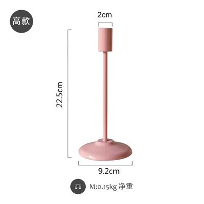 high pink Простой подсвечник в скандинавском стиле, современный декоративный подсвечник из железа, реквизит для фотосъемки - Цвет: high pink