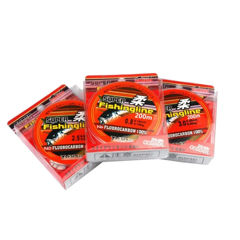

Nylon Fishing Line Leader Super Strong 200m Transparent Not Fluorocarbon Tough Smooth Good Winter Fishing Accessoires