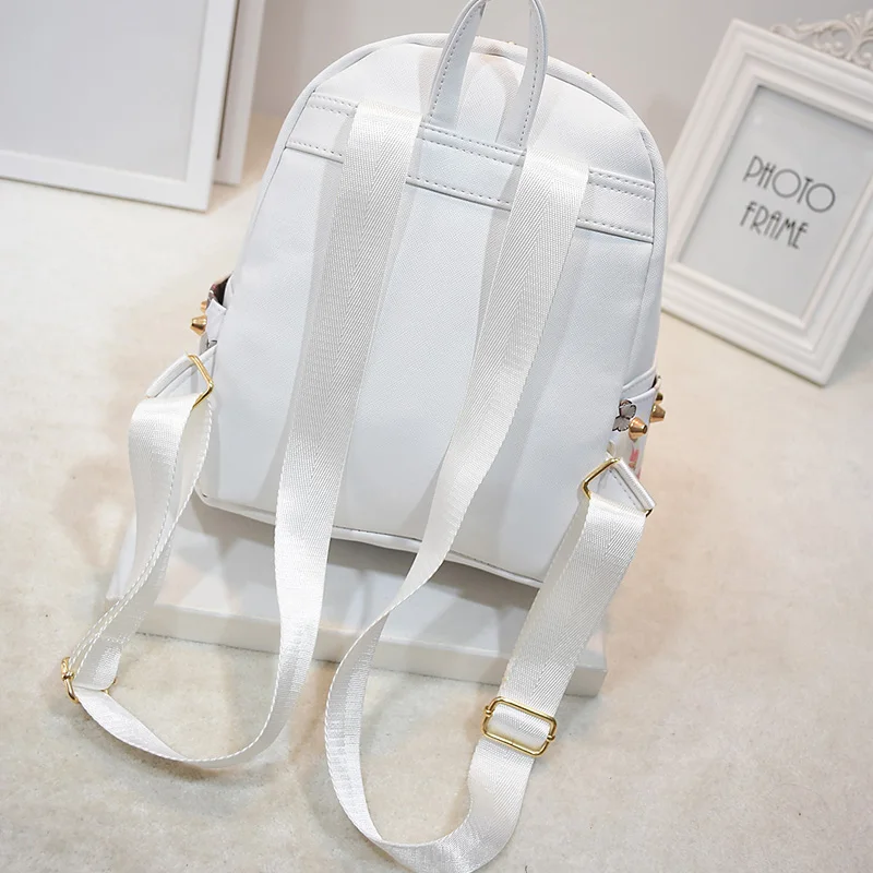 Топ Пу Заклепки Softback Mochila Feminina Кожа Рюкзак 2016 Новый Женский Тенденции Студенты