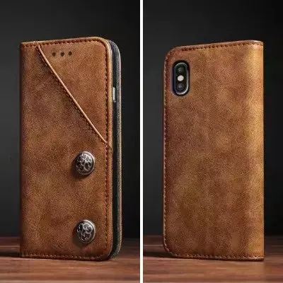 Винтажная магнитная кожа флип чехол для карт Samsung Galaxy S8 Plus NOTE 8 Iphone X 6 6s 7 кошелек