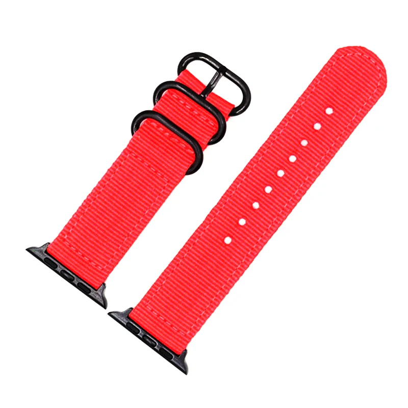 HIXANNY нейлон ремешок для Apple Watch Sport кожаный браслет группы серии 4/3/2/1 42 мм 38 iwatch