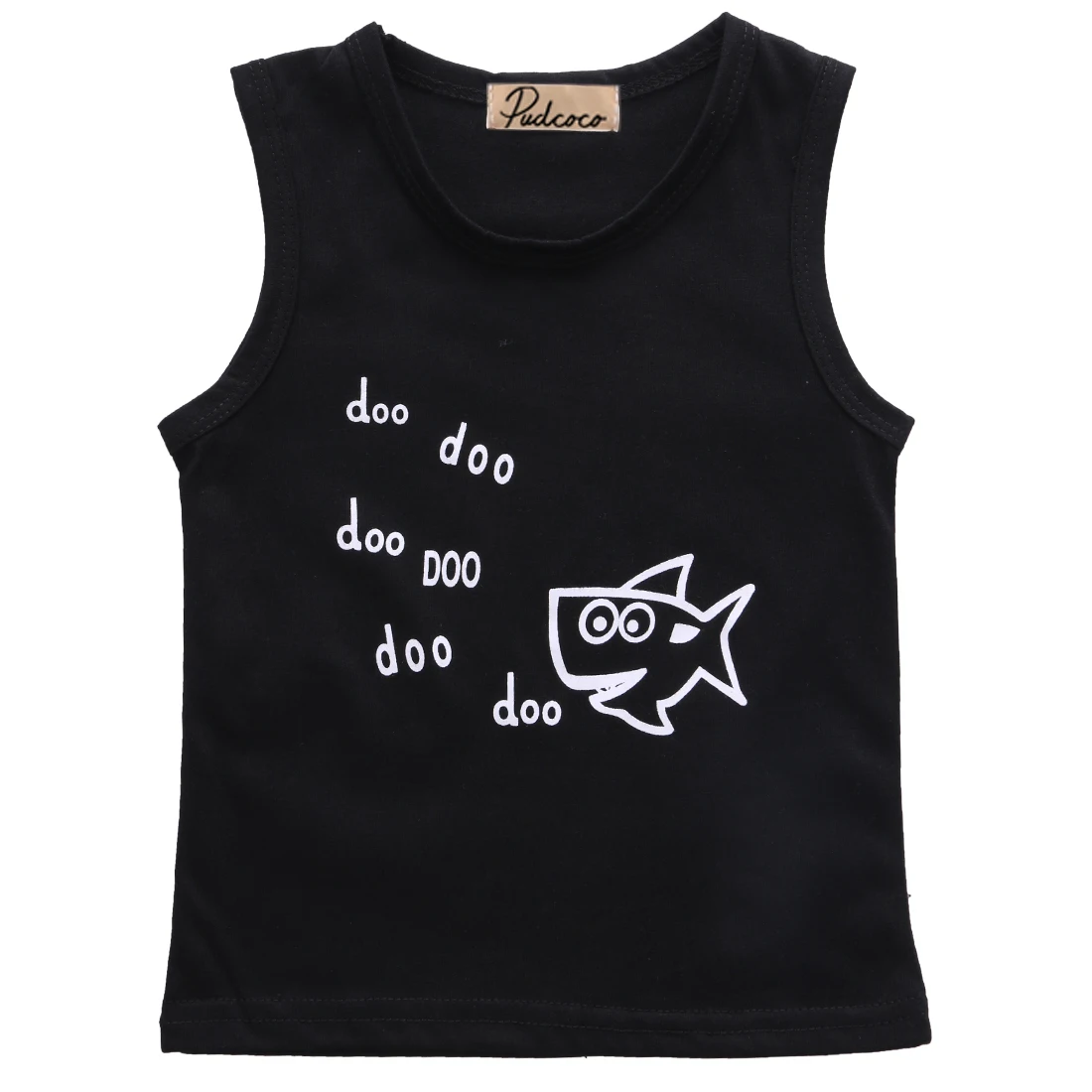 Pudcoco Марка Хлопок 2 шт. для маленьких мальчиков Акула Футболка топы и шорты Летняя