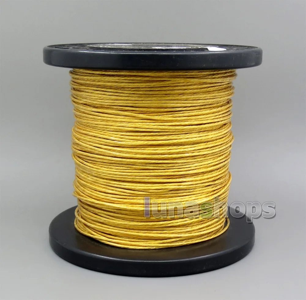 LN006229 OD: 1 5 мм 63*0 Сверхмягкие Наушники Hi Res 99.99999% 7N OCC с серебряным и золотым