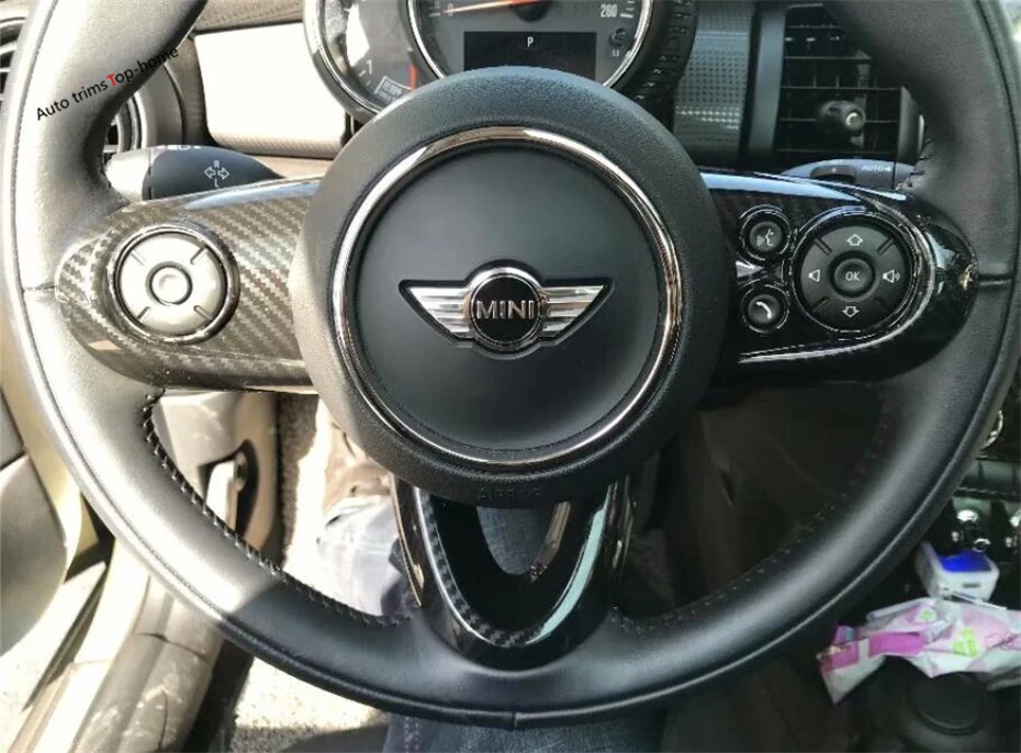 Yimaautotrims Steering Wheel Button Cover Trim For Mini Cooper F55 F56 F57 3 Door / 5 2014 - 2019 ABS Interior Mouldings | Автомобили и