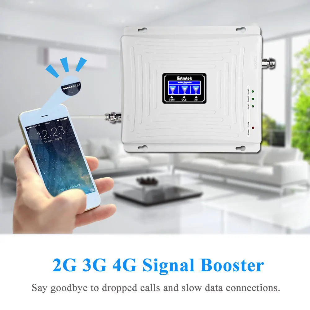 Усилитель сотового сигнала Lintratek KW20C GDW 65дБ GSM/ 3G/ 4G|booster repeater|signal booster repeaterphone signal |