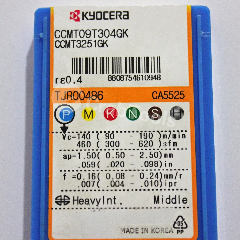 Краб инструменты KYOCERA 10 шт. CCMT09T304GK CA5525 Металла Токарный станок Инструменты