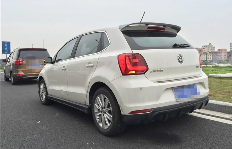 

For Volkswagen VW Polo Spoiler 2011 2012 2013 2014 2015 Car Tail Wing Decoration ABS Plastic Unpainted Rear Trunk Roof Spoiler
