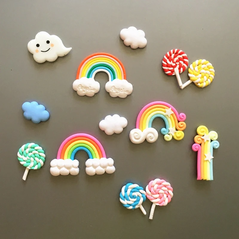 3D Творческий мультфильм стерео Радуга облака Небольшой Магнит на холодильник с