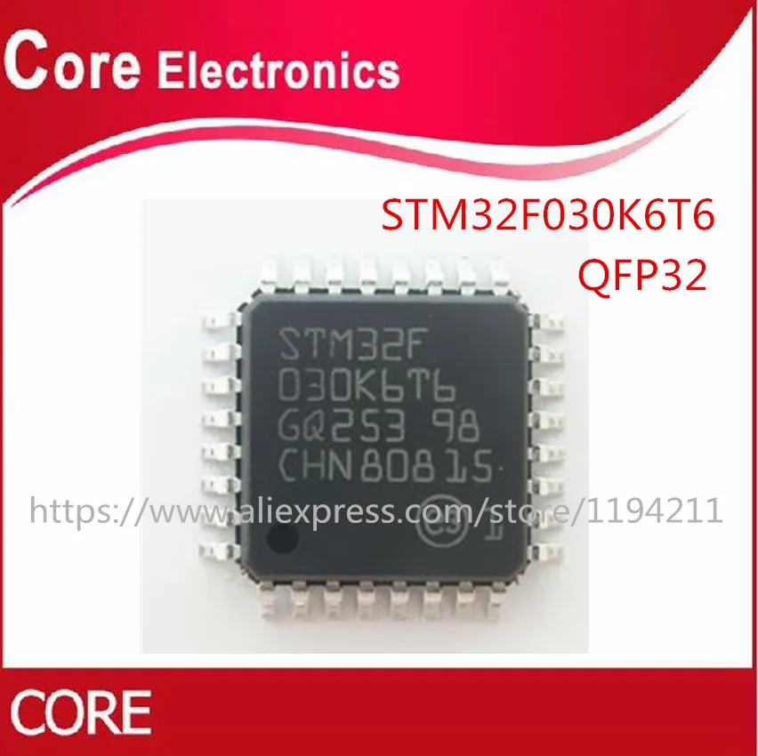 10 шт. STM32F030K6T6 LQFP32 32F030K6T6 QFP|Интегральные схемы| |