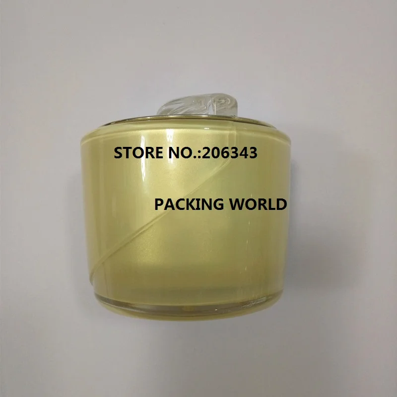 30 г желтая Акриловая банка для крема пластиковый горшок эссенции/увлажняющий