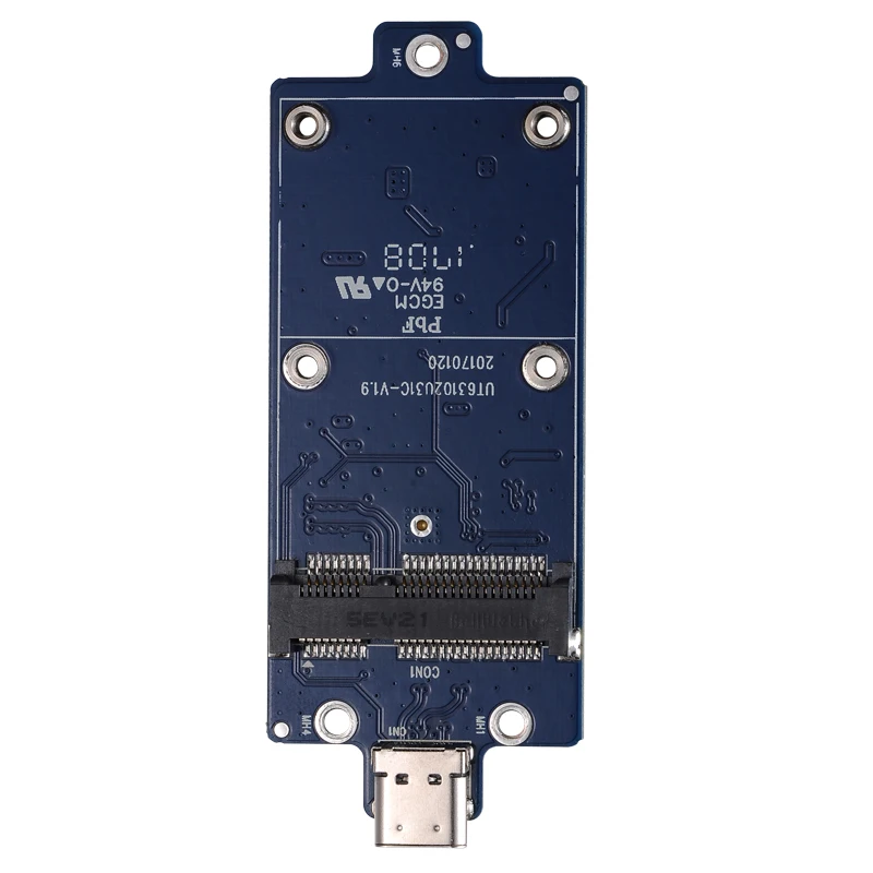 CNC алюминиевый сплав mSATA к USB3.1 (10 Гбит/с) type-C/USB-C SSD Корпус чехол адаптер встроенный