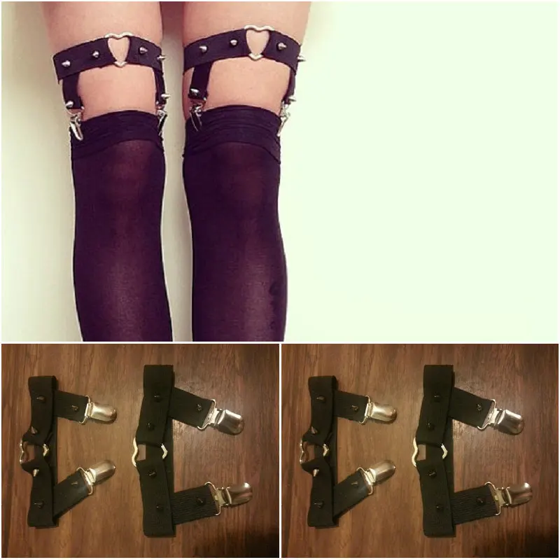 Новинка 2017 модные Пастель Гот garterbelt Готическая Женская грудь рабство ноги