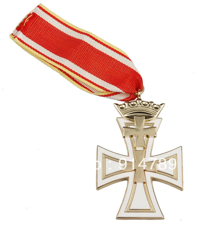 Металлический значок второго класса с немецким крестом Данцига времен 2 мировой