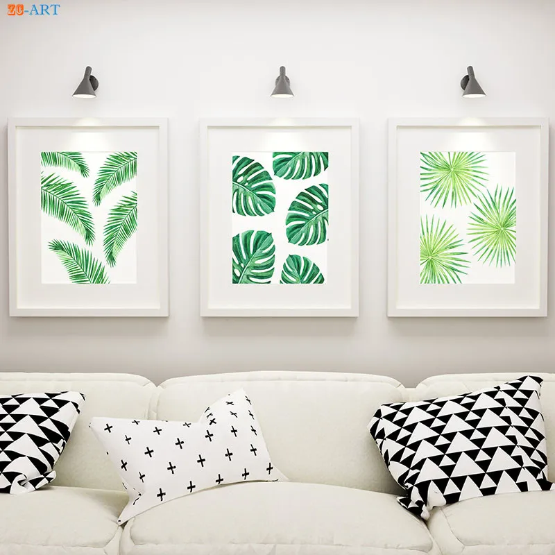 Постер с принтом пальм тропические растительные листья Картина на холсте