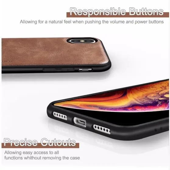 Кожаный чехол X-Level для iPhone X XS Max Роскошный ультра легкий мягкий Силиконовый