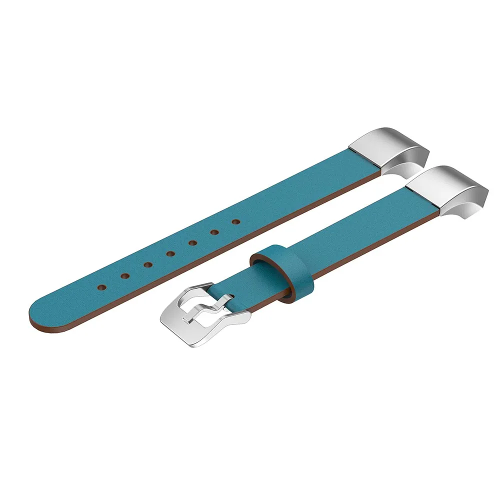 BULE Роскошный сменный ремешок из натуральной кожи для Fitbit Alta/Alta HR, браслет на запястье, ремешок для часов, черный ремешок для часов, высокое качество - Цвет ремешка: BULE