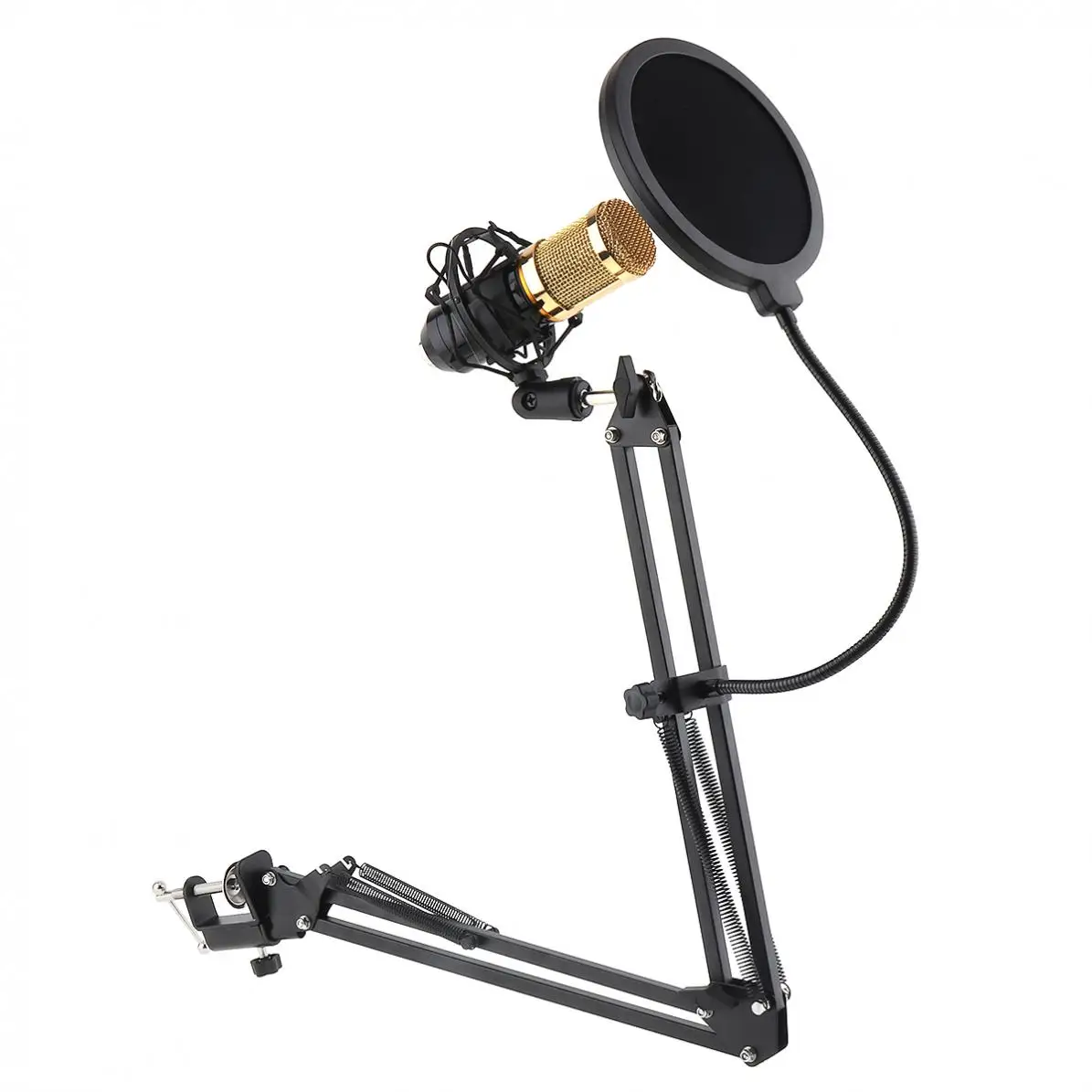 BM 800 Karaoke Professional Wired Condenser Microphone with Stand Arm and Pop Filter for Computer / Studio Live | Электроника