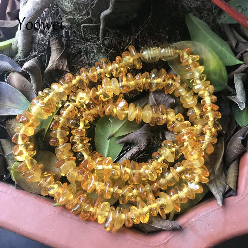 Yoowei Новый янтарный браслет для женщин натуральные балтийские нестандартные