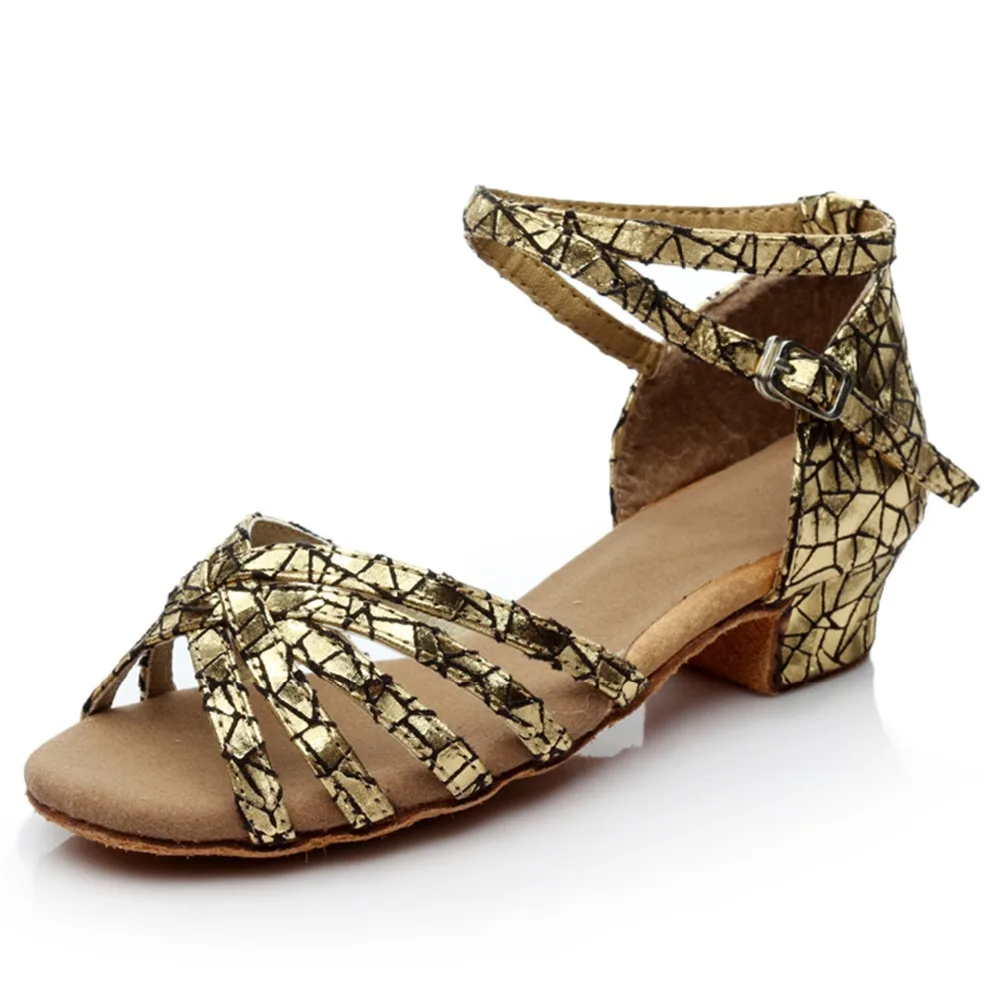 Детские туфли для латиноамериканских танцев мягкая подошва Бальные