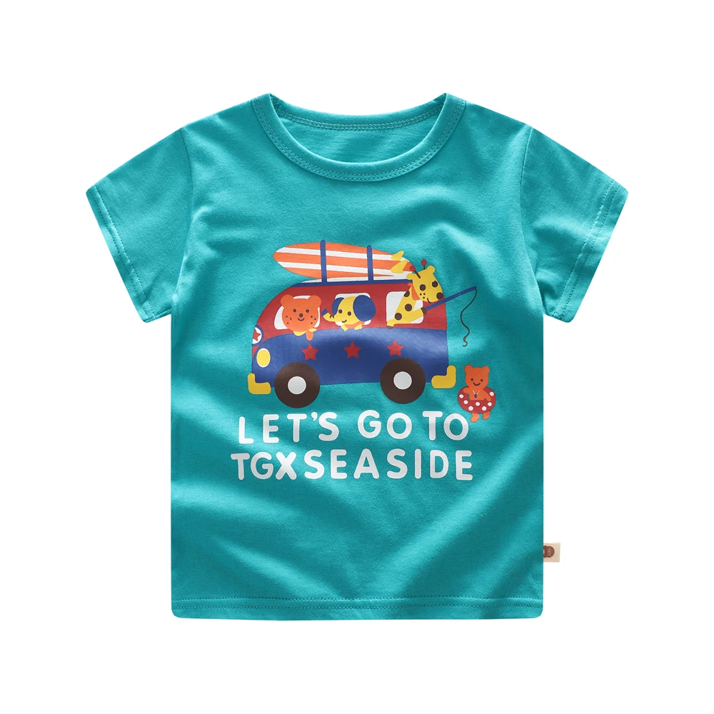 Детская футболка для мальчиков с принтом акулы летние топы футболки девочек