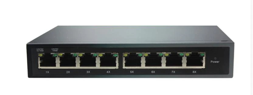 24 V 8-Порты и разъёмы полный гигабитный управляемый коммутатор PoE