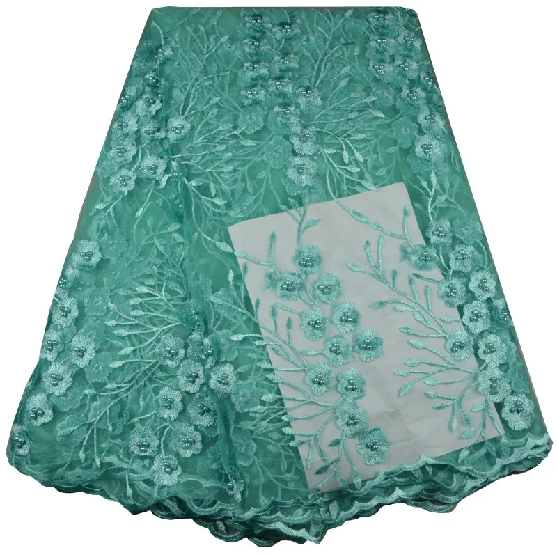Новейшие нигерийские французские кружевные ткани с бусинами высокое качество