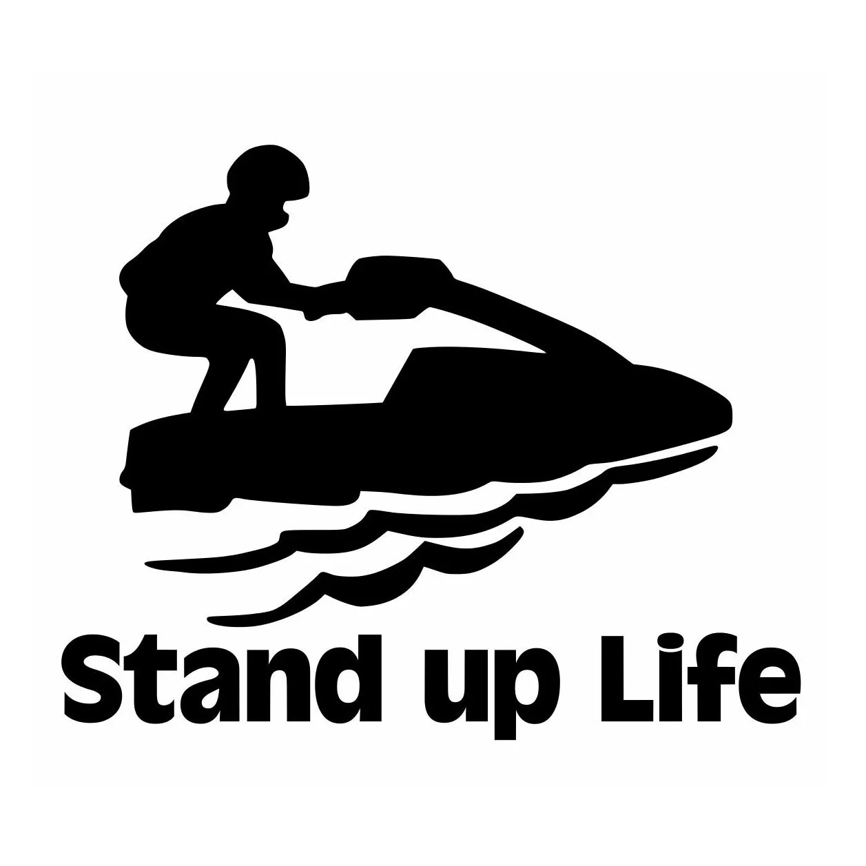 

Stand up jet ski sticker decal standup propeller wakeboard rotary Rear Window Car Sticker
