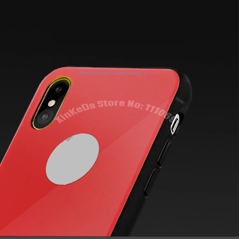 100 шт. Бесплатная доставка DHL чехол из закаленного стекла для iphone 8 Plus 7 X гибридная