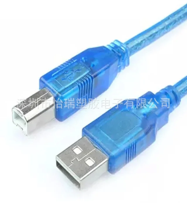 Высокого качества стандарт USB 2 0 принт линии прозрачный синий Универсальный