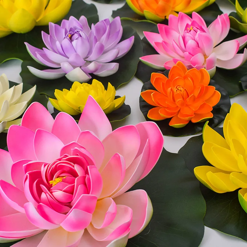 Искусственные плавающие растения для бассейна искусственные водные листья