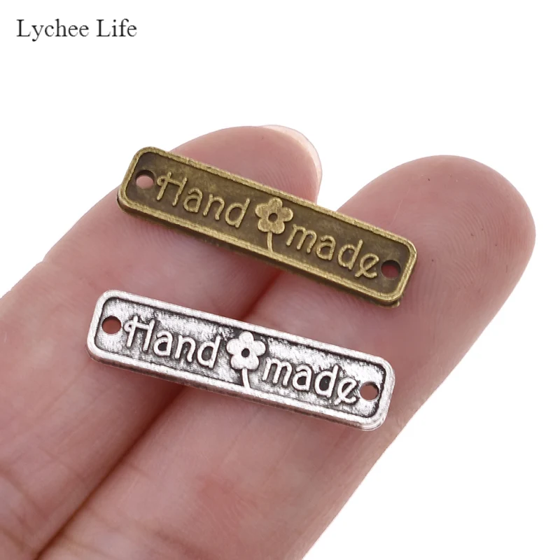 Lychee Life 100 шт. винтажные этикетки для шитья одежды металлические буквы ручной