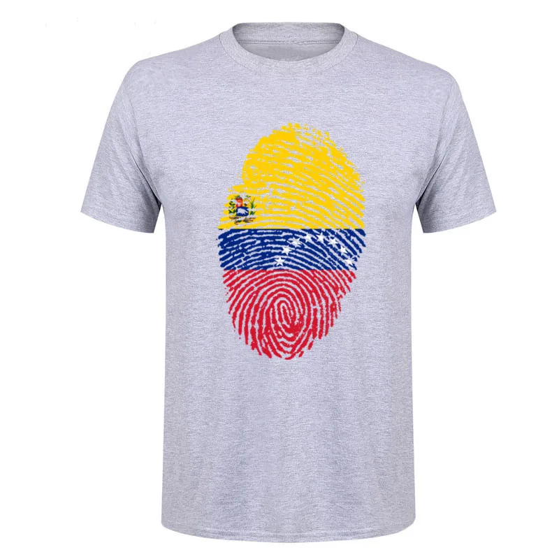 2017 Национальный день Венесуэла отпечаток пальца флаг футболка органический