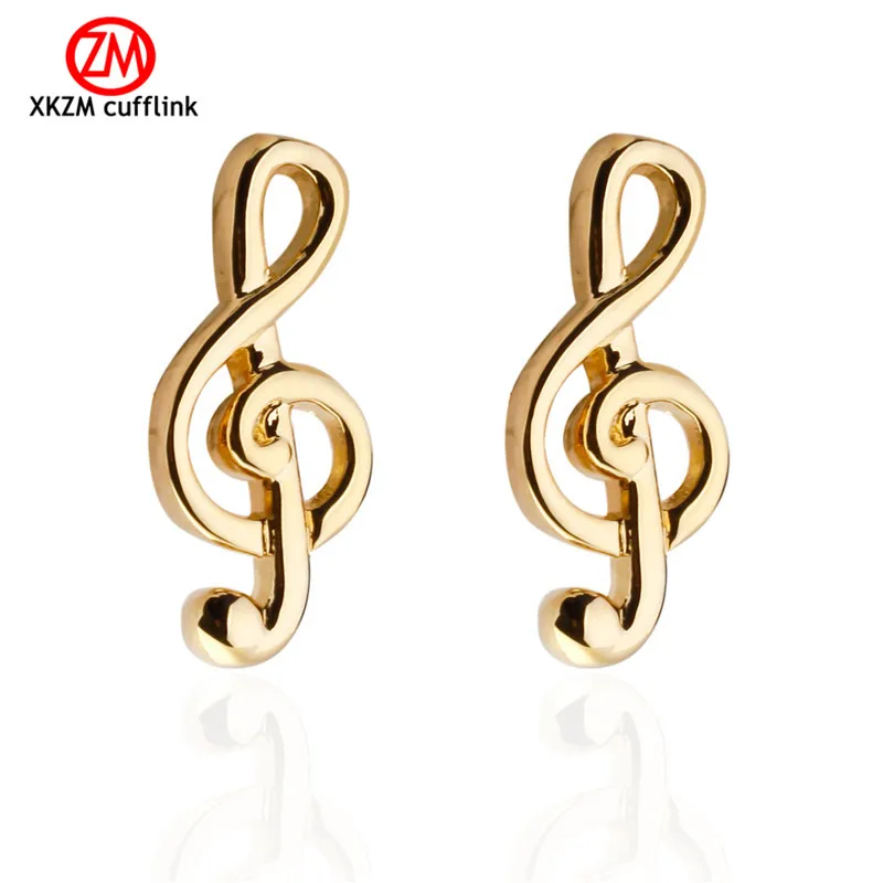 Запонки XKZM золотые музыкальные запонки для мужчин подарки папы Свадебные
