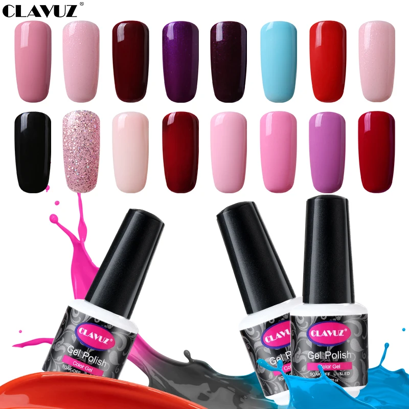 УФ гель для ногтей CLAVUZ 8 мл отмачиваемый Гель лак телесного цвета Полупостоянный