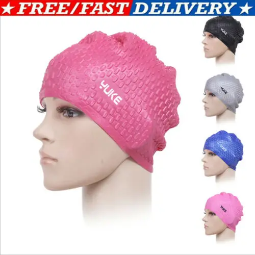 Растягивающаяся водонепроницаемая шапочка для плавания взрослых Силиконовая
