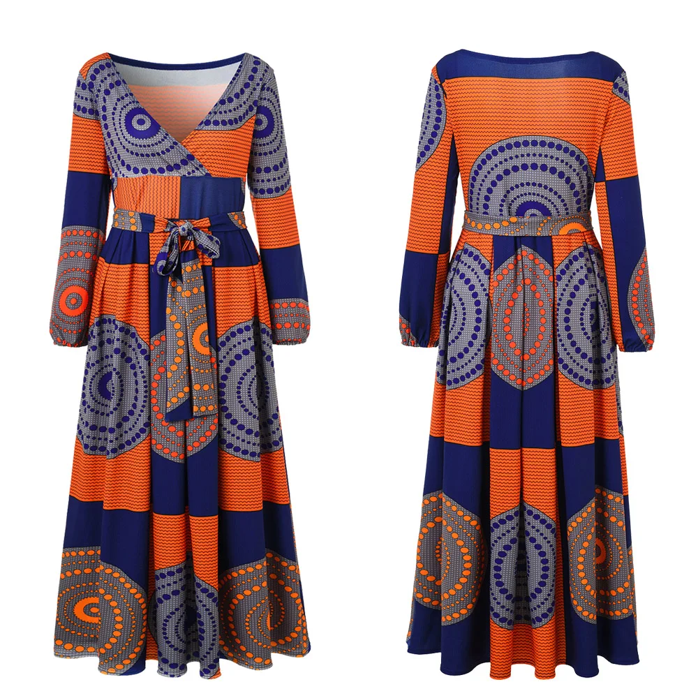 Fadzeco африканские Длинные Макси платья традиционная африканская одежда Дашики