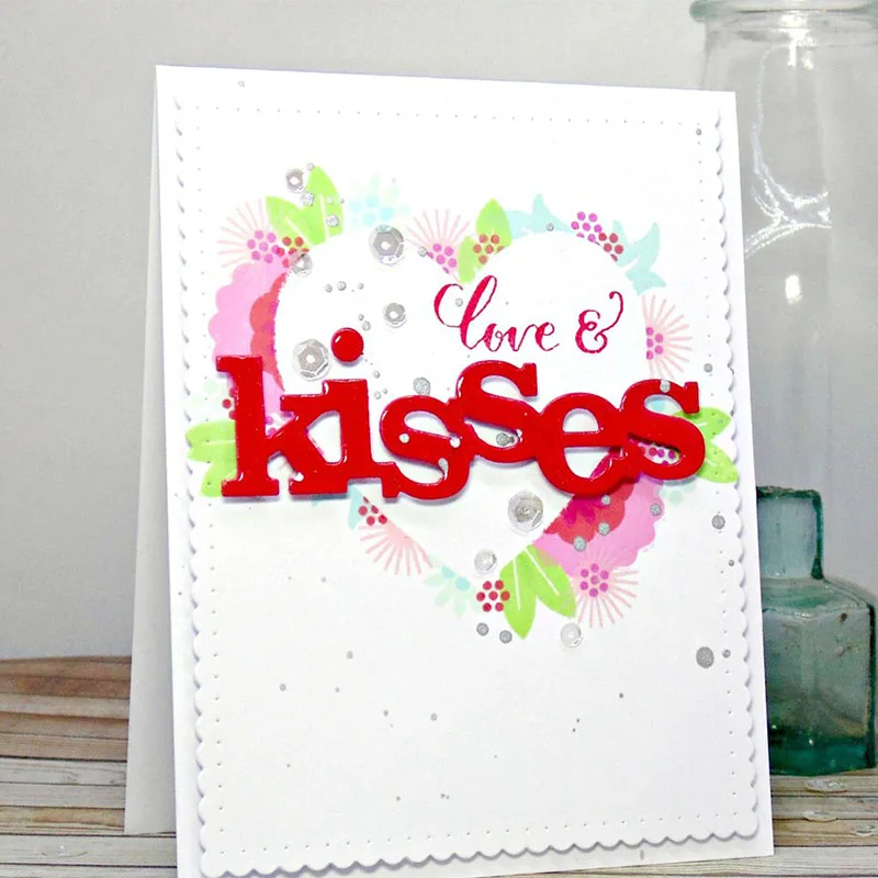 Письмо целуи металлические штампы трафареты для сделай сам Скрапбукинг