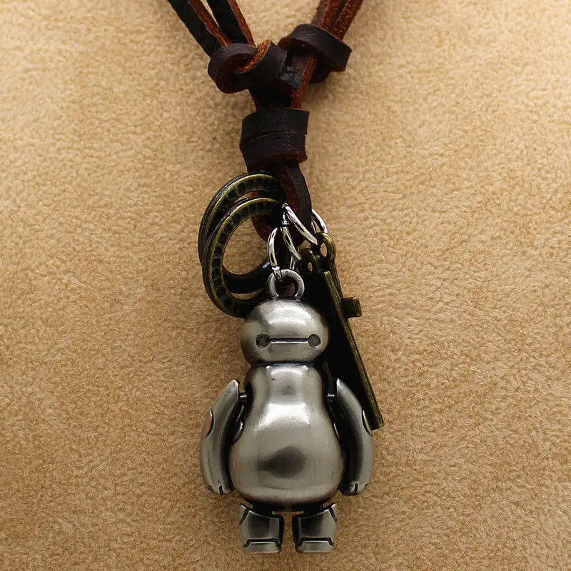 Длинная цепочка из натуральной кожи хорошего качества ожерелье с подвеской для