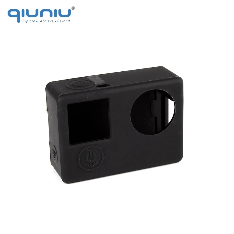 QIUNIU для GoPro Hero 4 силиконовый защитный чехол гелевый резиновый Go Pro аксессуары