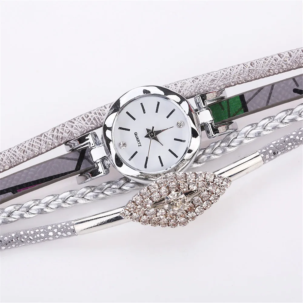 CCQ модные женские часы-браслет с драгоценными камнями Роскошные кварцевые