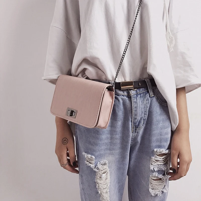 Женская модная сумка через плечо кожаная для девочки маленькая квадратная