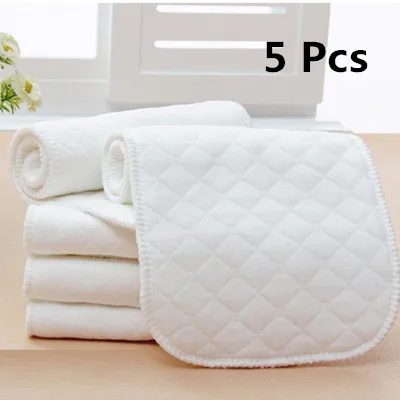 5 Pcs 10 шт. детские подгузники многоразовые вставка для подгузников хлопок 3 слоя моющиеся подгузники для новорожденных младенец уход за младенцем подгузник - Цвет: 5 Pcs