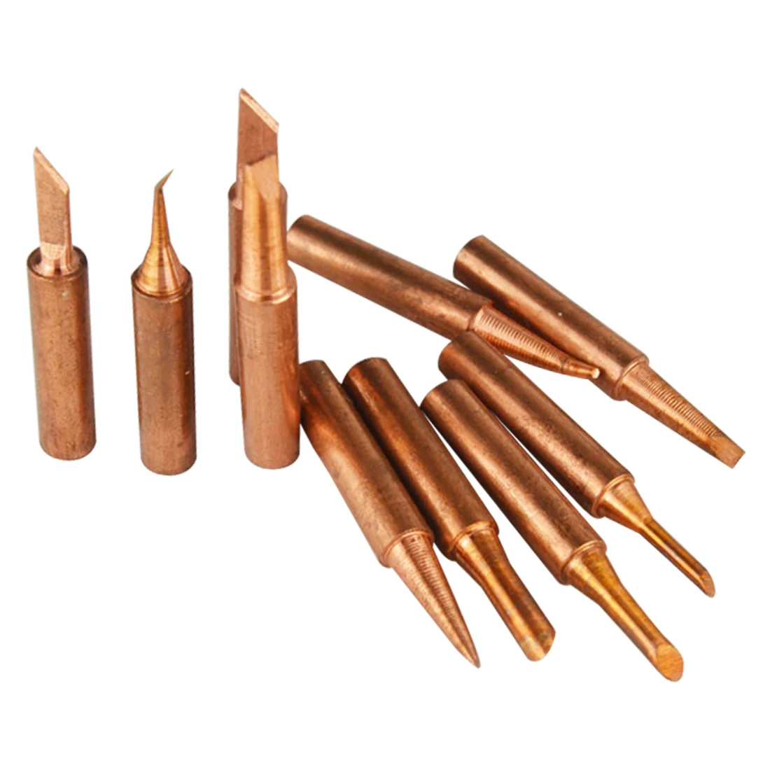 

Soldering Tips 5Pcs/set 900M-T Soldering Iron Pure Copper Lead-free For Soldering Rework Station Soldering Tips