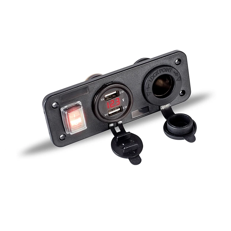 12 V-24 V Dual USB Автомобильное зарядное устройство автомобильного прикуривателя