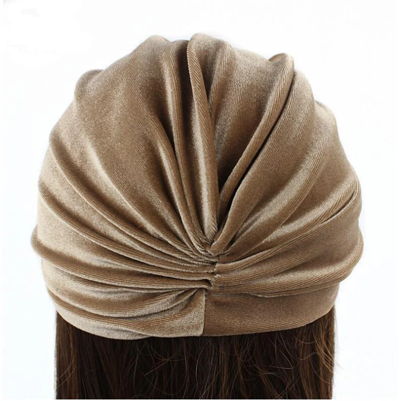 Новое поступление женские шапки бархатные тюрбаны Купольные головные уборы