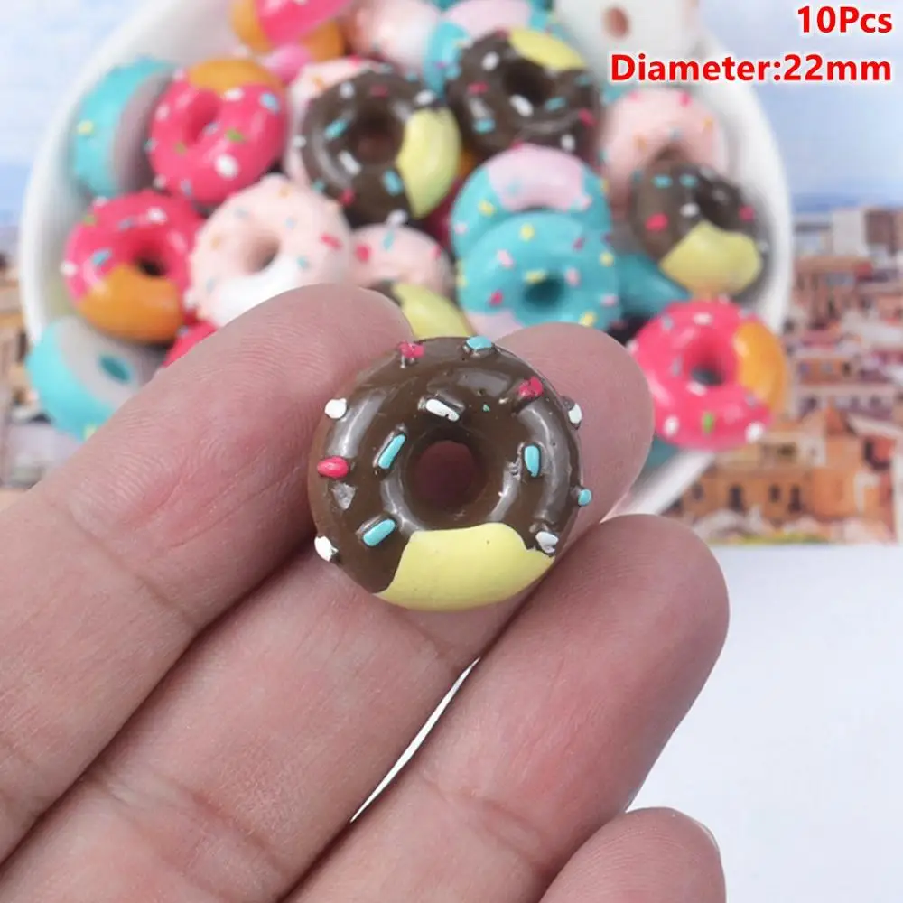 Donut Props 5 Taoup 10 шт. кремообразные изделия из смолы для украшения пончиков вечерние принадлежности для вечеринок на день рождения детский Декор для душа DIY ремесла для телефона - Цвет: Donut Props 5