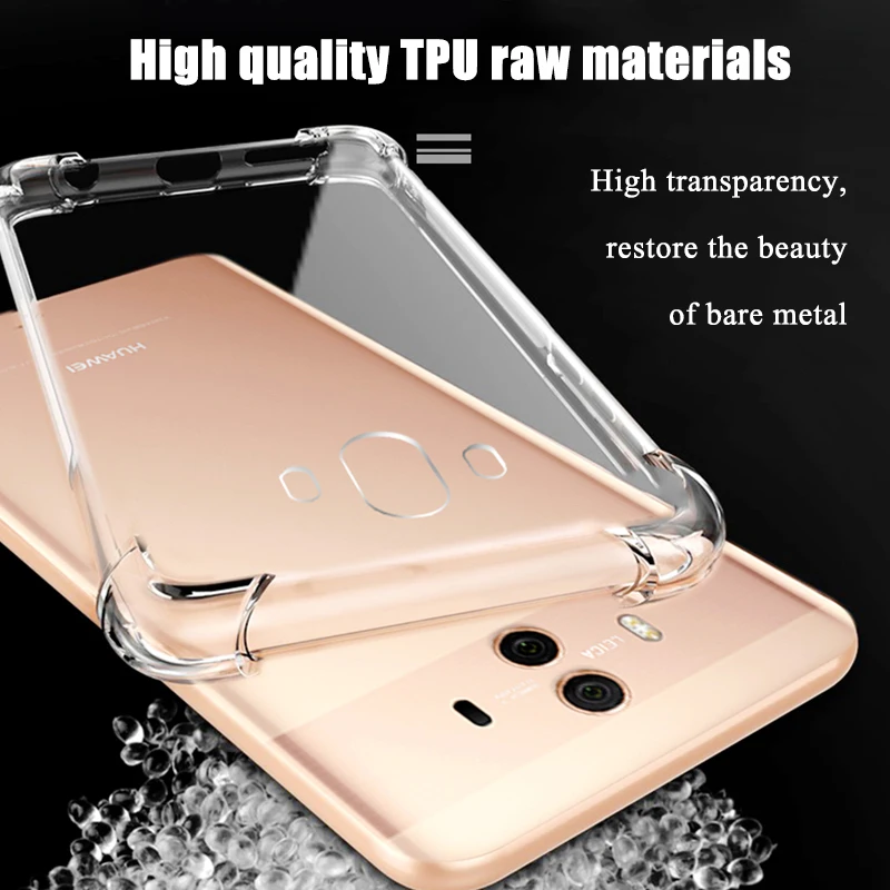 Противоударный ТПУ силиконовый мягкий чехол для huawei P20 Lite Pro Nova 3i mate 10 Pro 20 Lite Прозрачный чехол для Honor 8X Max