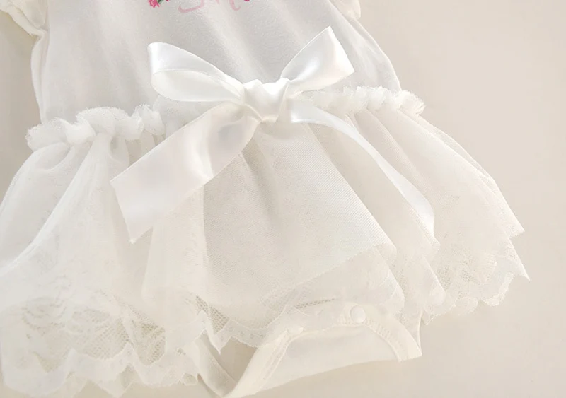 Newborn Girl Sleeveless Bodysuit Dress Baby Summer Clothing Cotton Lace Tutu 1piece Jumper Infant Girls Gift 3m 2018 New |